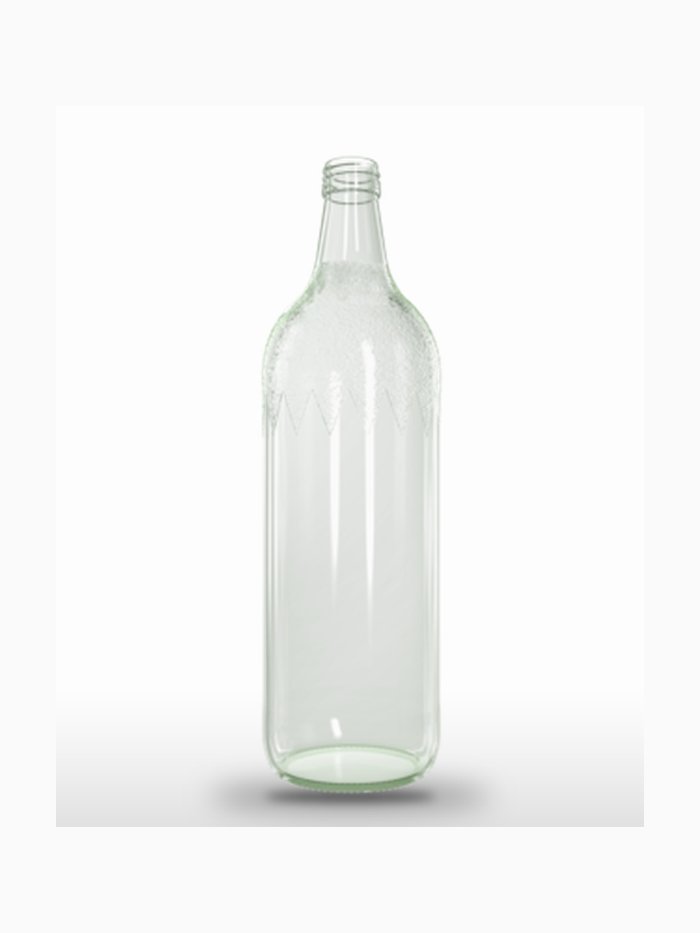 Bottle type Short Neck weiß geeist, 1.0 L